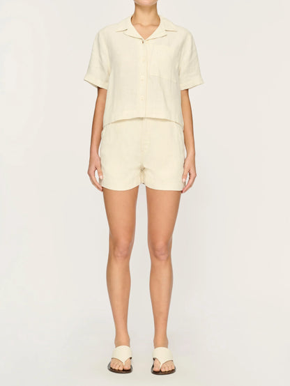 Hampton Shirt Short Sleeve in Flax