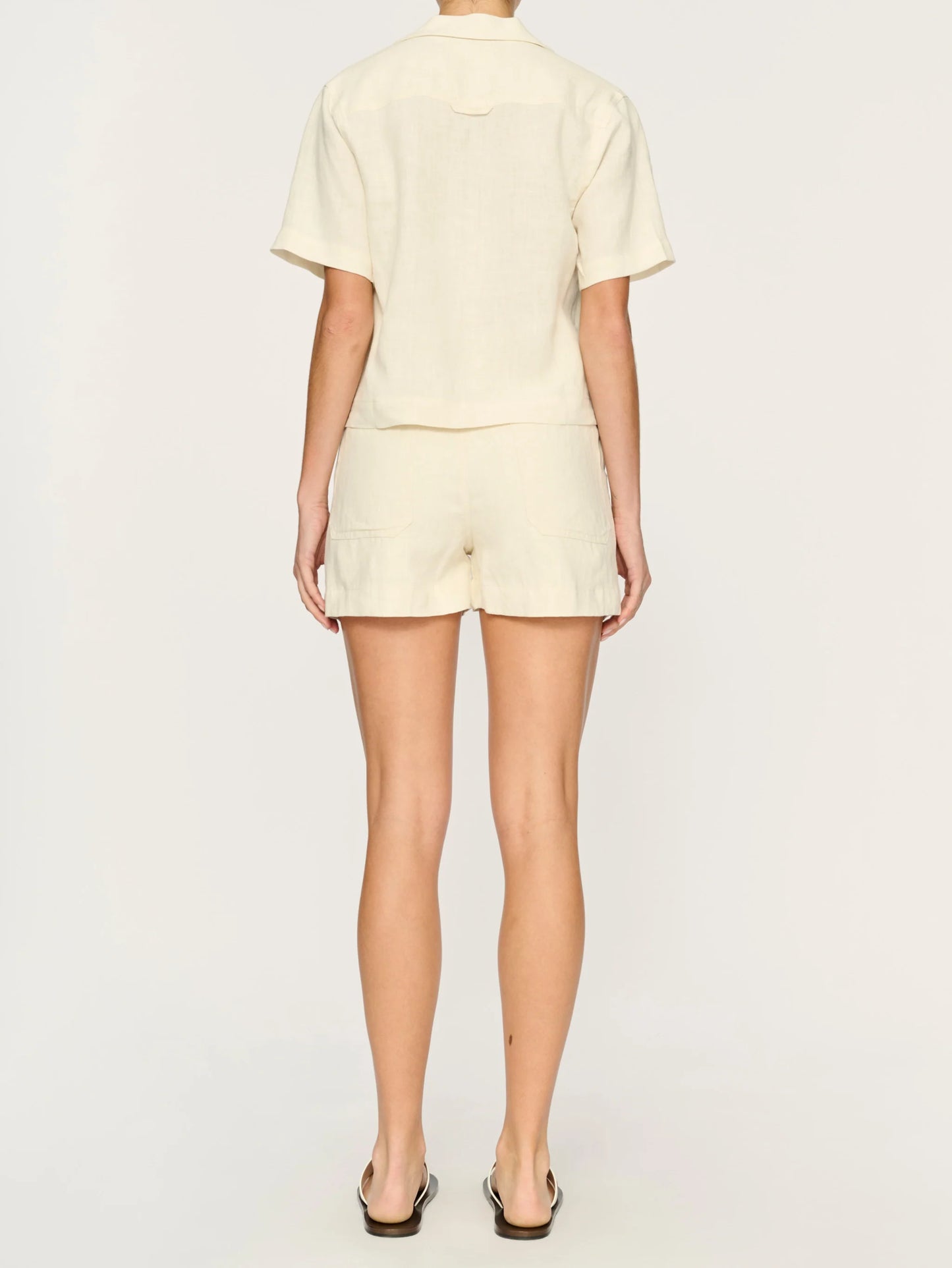 Hampton Shirt Short Sleeve in Flax