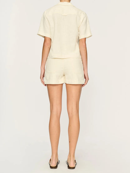 Hampton Shirt Short Sleeve in Flax