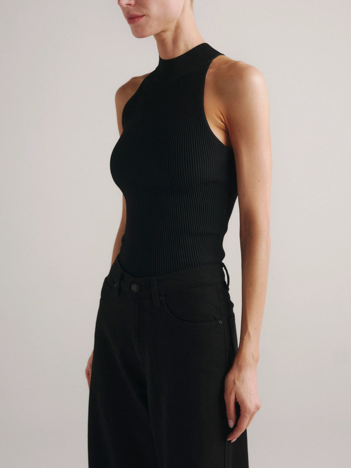 Mock Neck Top Instasculpt™ Rib