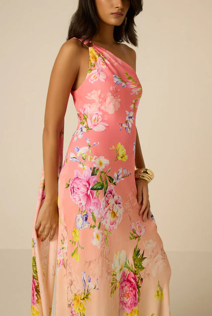 Avya One Shoulder Sash Dress