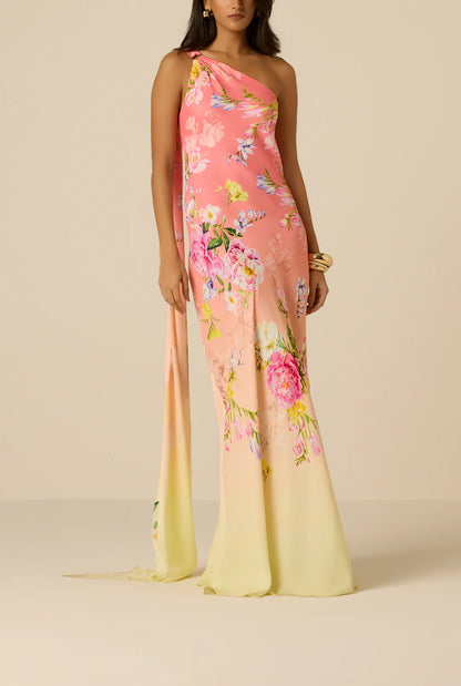 Avya One Shoulder Sash Dress