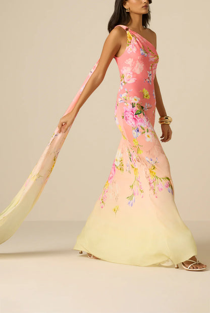 Avya One Shoulder Sash Dress
