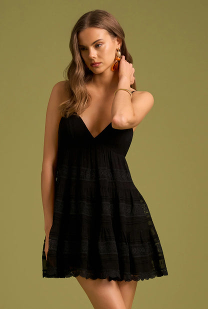 Bode Tiered Mini Dress