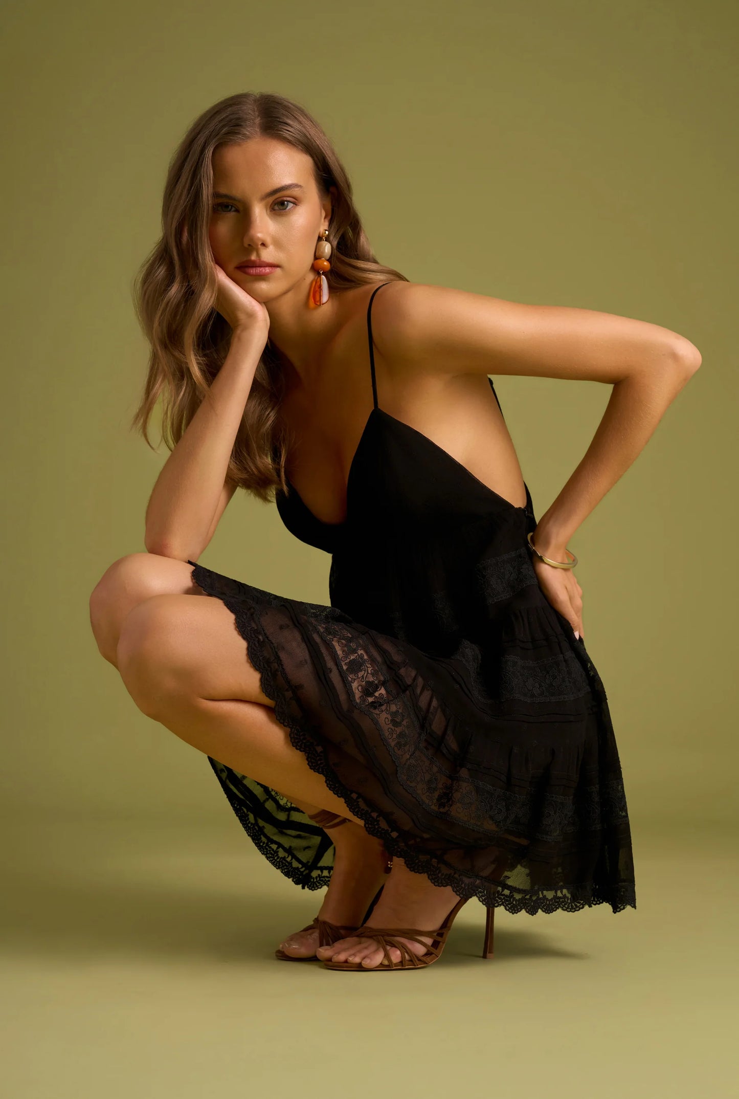 Bode Tiered Mini Dress
