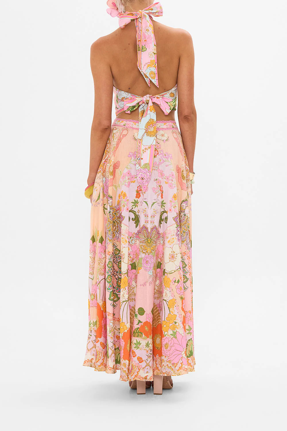 Halter Tie Back Top in Clever Clogs - FINAL SALE