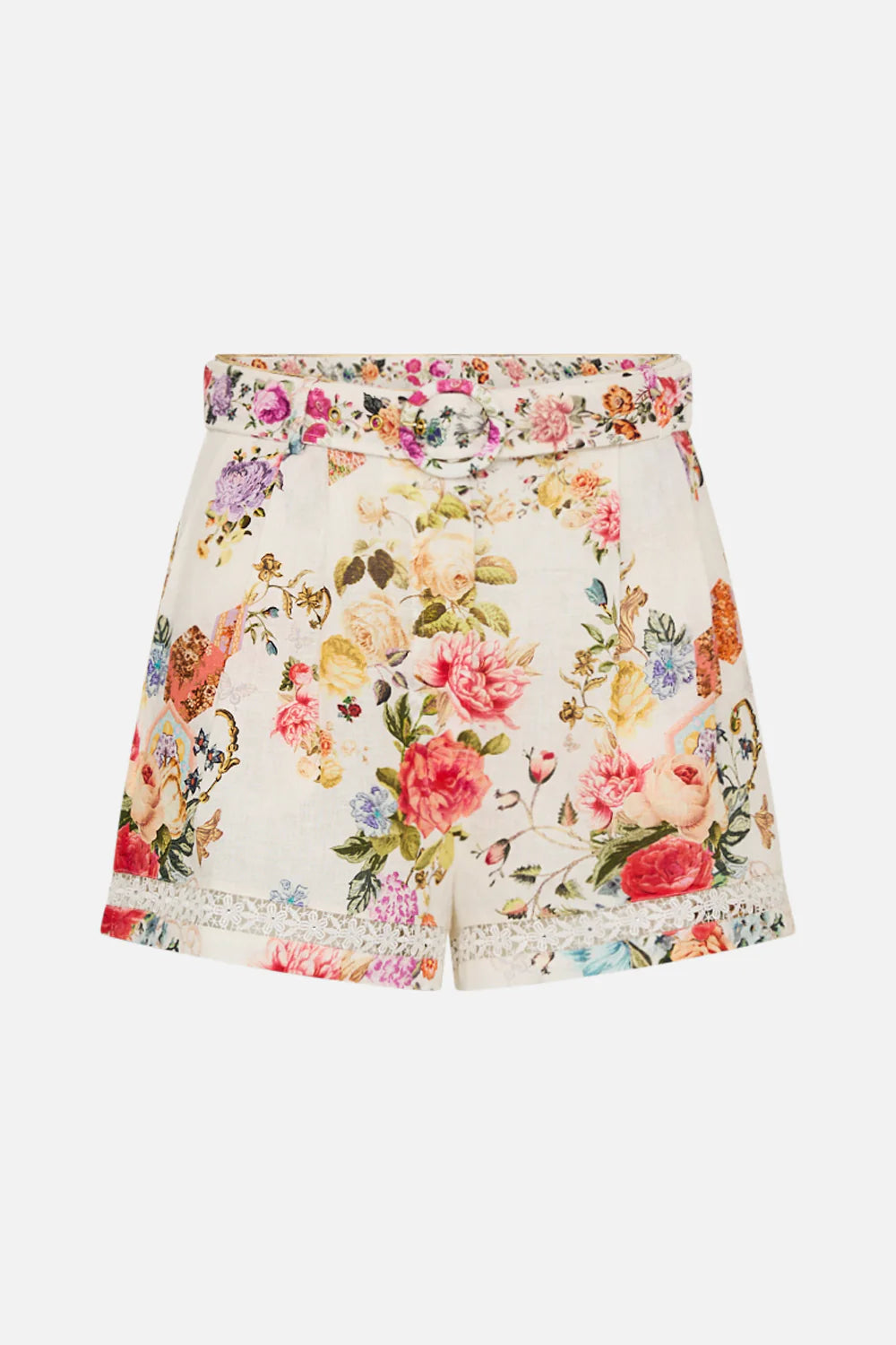 High Waisted Shorts With Lace Insert in Sew Yesterday