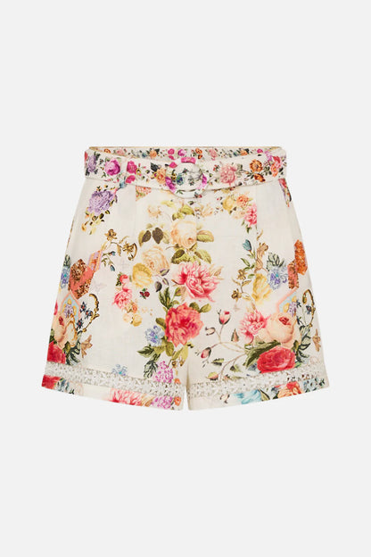 High Waisted Shorts With Lace Insert in Sew Yesterday