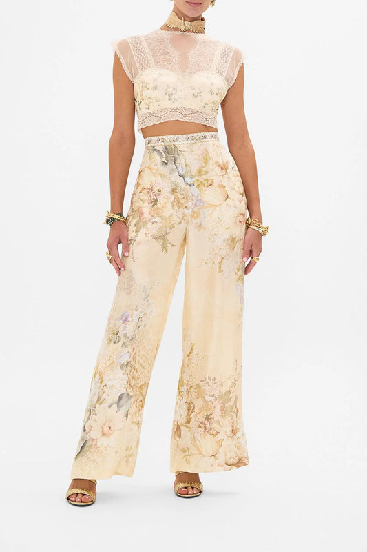 Minimal Wide Leg Pant in Adorned Antiquity - FINAL SALE