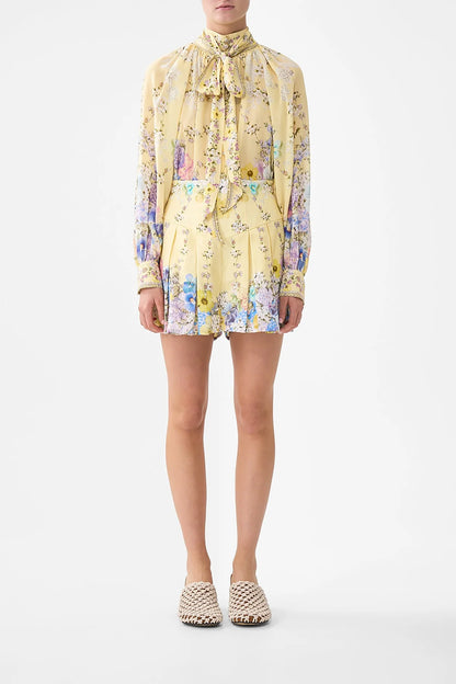 Detachable Pussy Bow Raglan Blouse