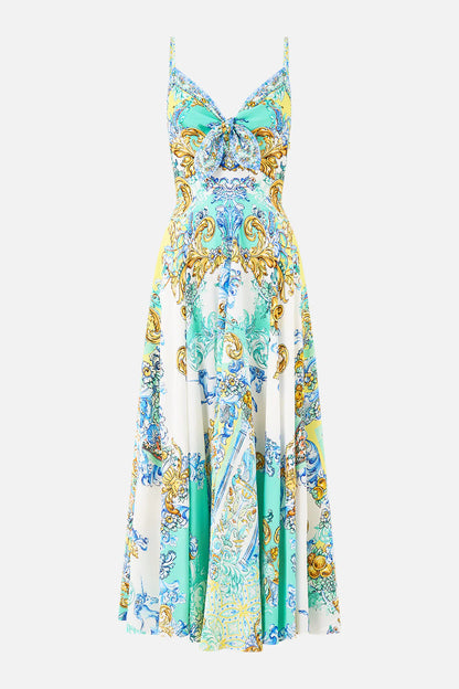 Long Dress With Tie Front