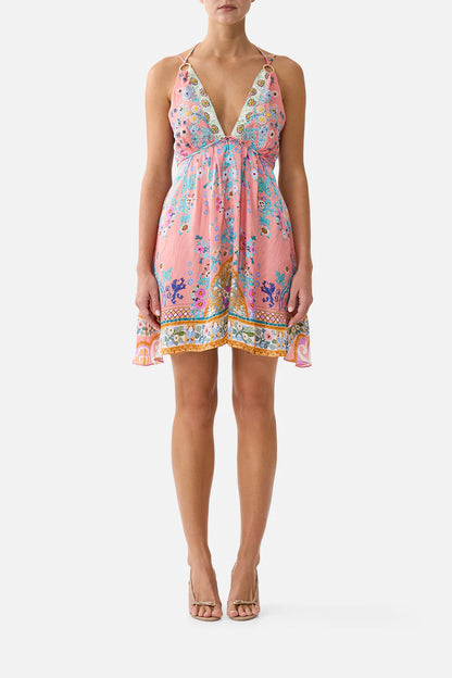 Short Flared Dress With Hardware