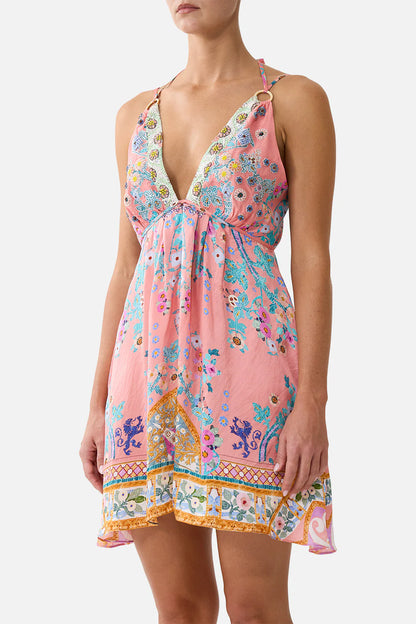 Short Flared Dress With Hardware