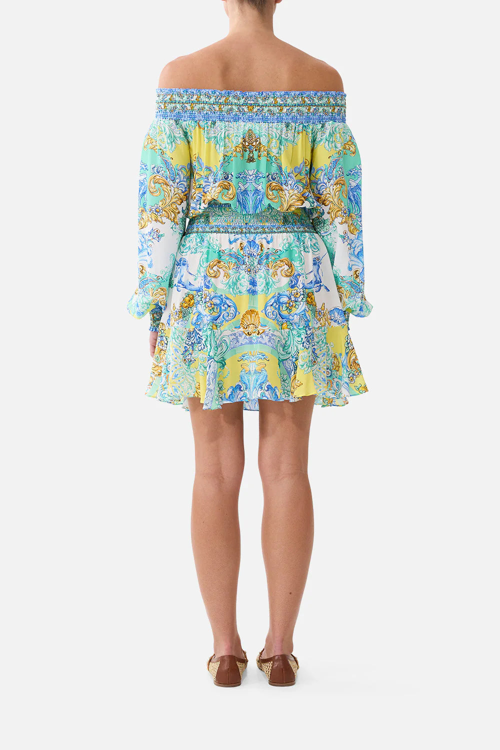 Camilla Women's Silk Off-the-Shoulder Dress - Multi - Size S