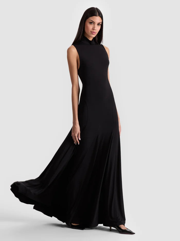 alice and olivia maxi dresses + Augusta Open Back Dress, Size 6 Blue Striped Red Ric 46.5in / 118.0cm destination spring break Color:Glossy Olive Green