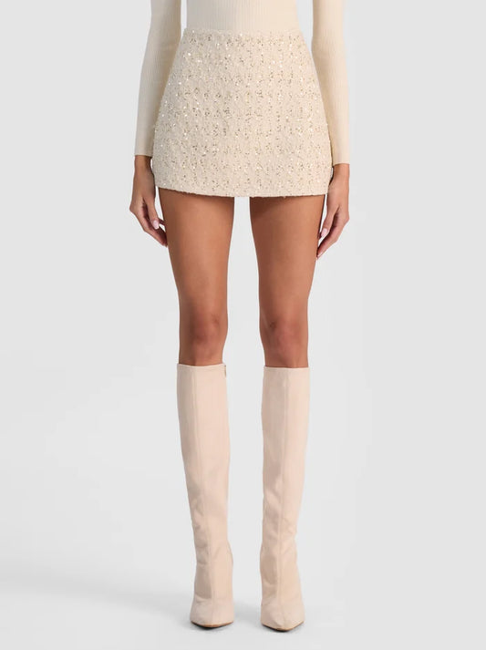 Rubi Embellished Tweed Mini Skirt