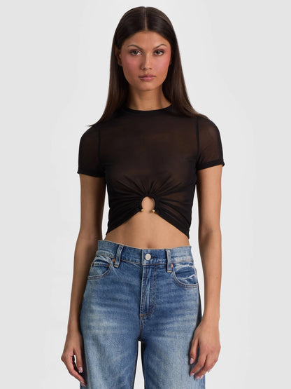 Courtney Ruched Front Tee