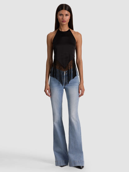 Greta Handkerchief Fringe Top