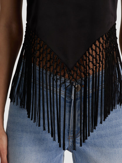 Greta Handkerchief Fringe Top