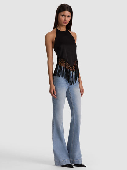 Greta Handkerchief Fringe Top