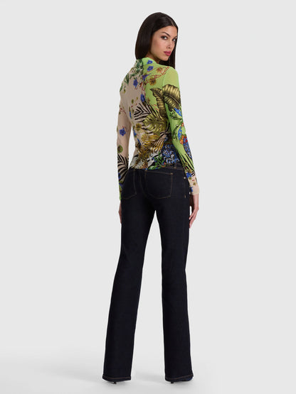 Jade Mesh Button Down