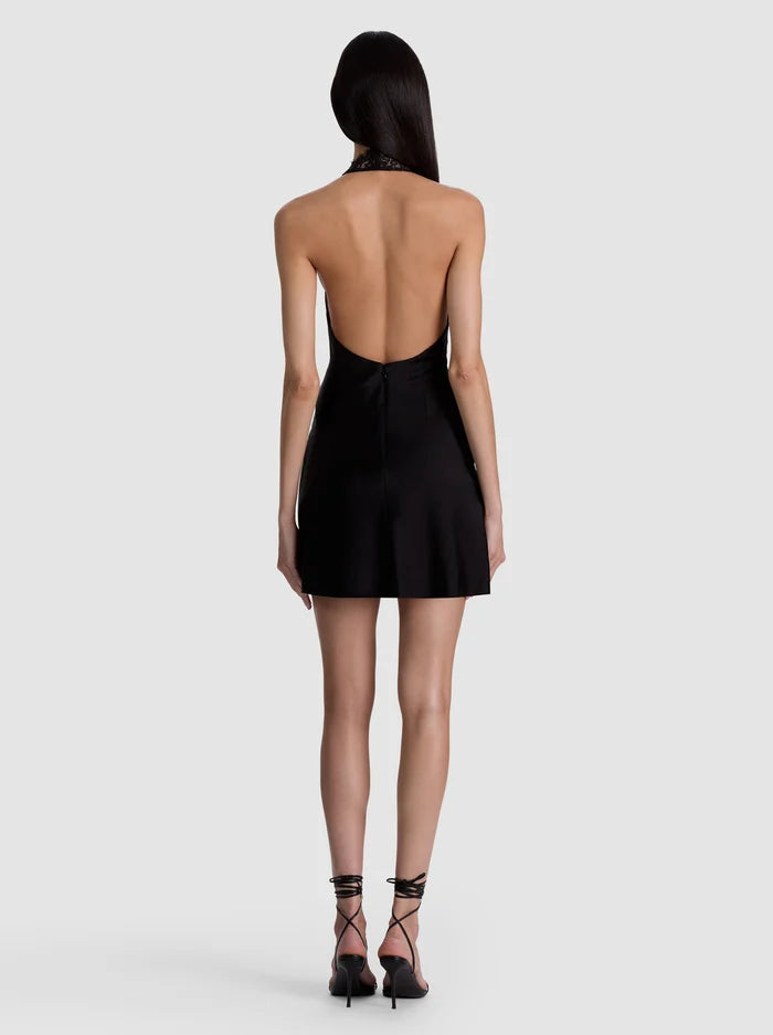 Viola Lace Halter Mini Dress