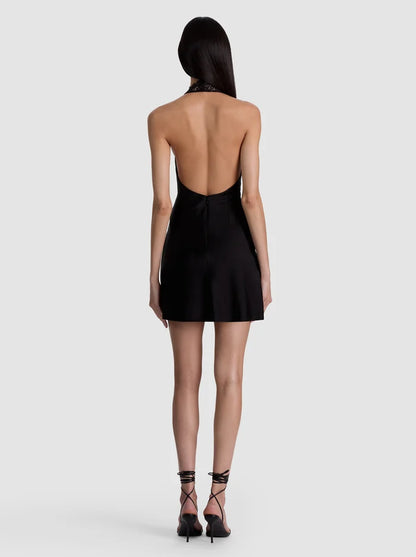 Viola Lace Halter Mini Dress