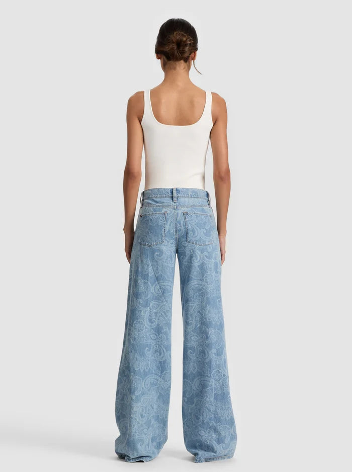 alice + olivia - Amazing Baggy Jean in Laser Paisley