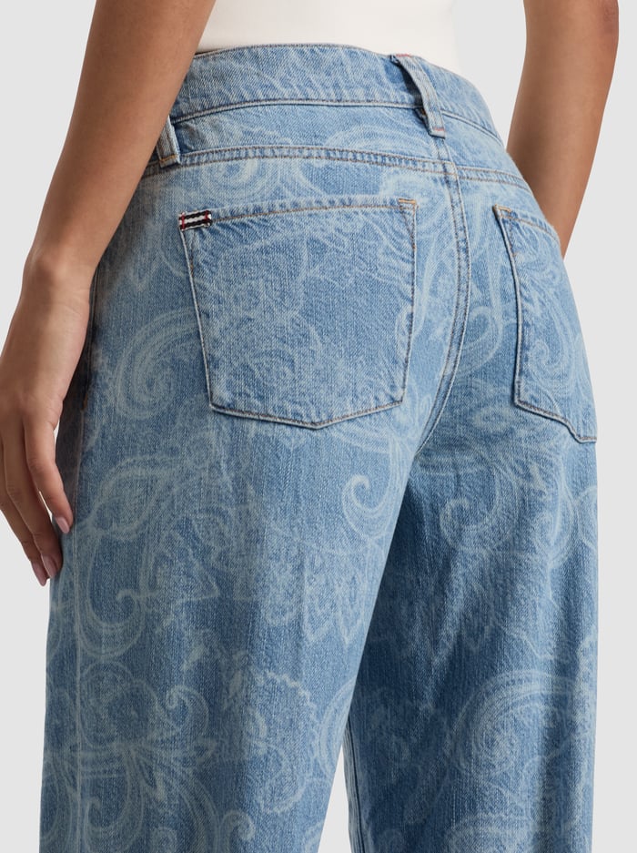 alice + olivia - Amazing Baggy Jean in Laser Paisley