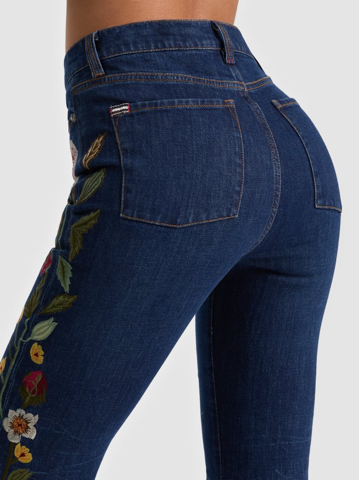 Beautiful Embroidered Jean - FINAL SALE