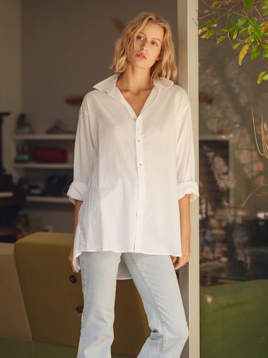 Collared Boy Shirt in White