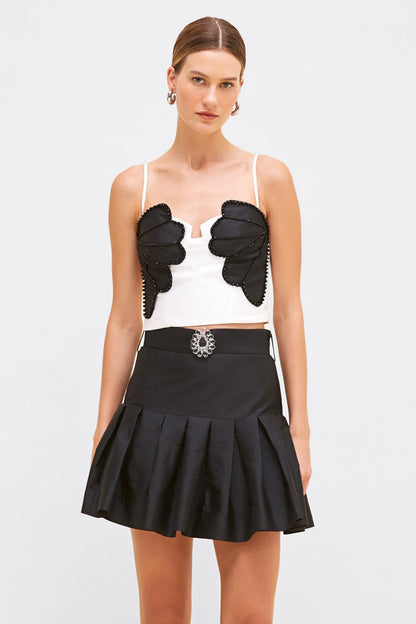 PatBo - Taffeta Bloom Mini Skirt