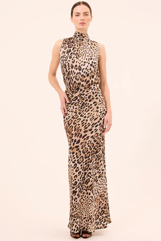 Misa Los Angeles - Sierra Skirt in Leopard Print