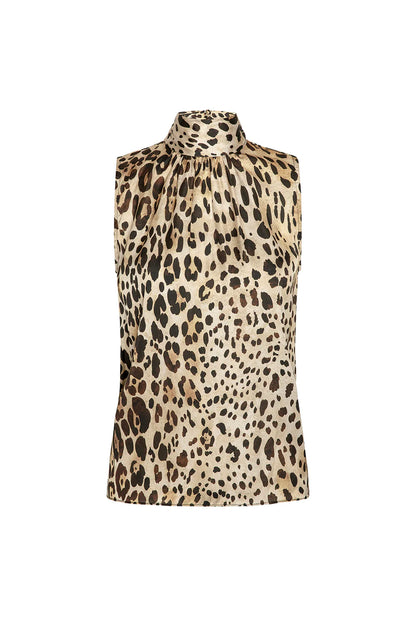 Misa Los Angeles - Luka Top in Leopard Print