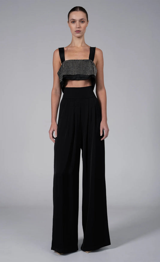 NONCHALANT LABEL - Capri Crop in Black