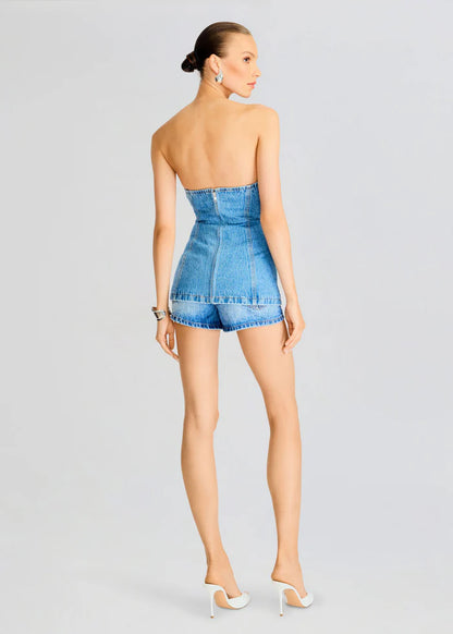 Sandra High Rise Short in River - FINAL SALE