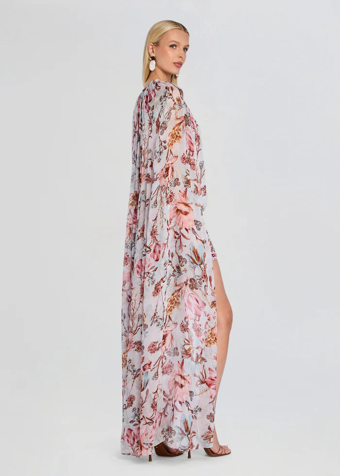 Ruched Cape Mini Dress