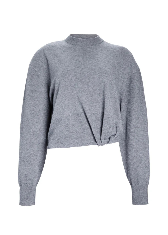 Autumn Knit Sweater in Heather Grey