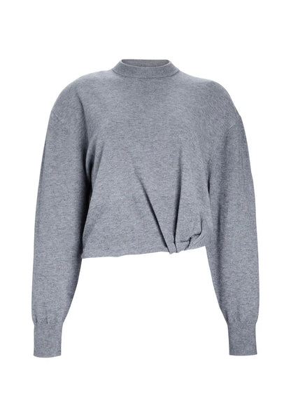 Autumn Knit Sweater in Heather Grey