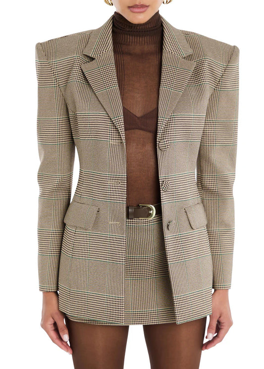 SEROYA Jennifer Blazer in British Plaid