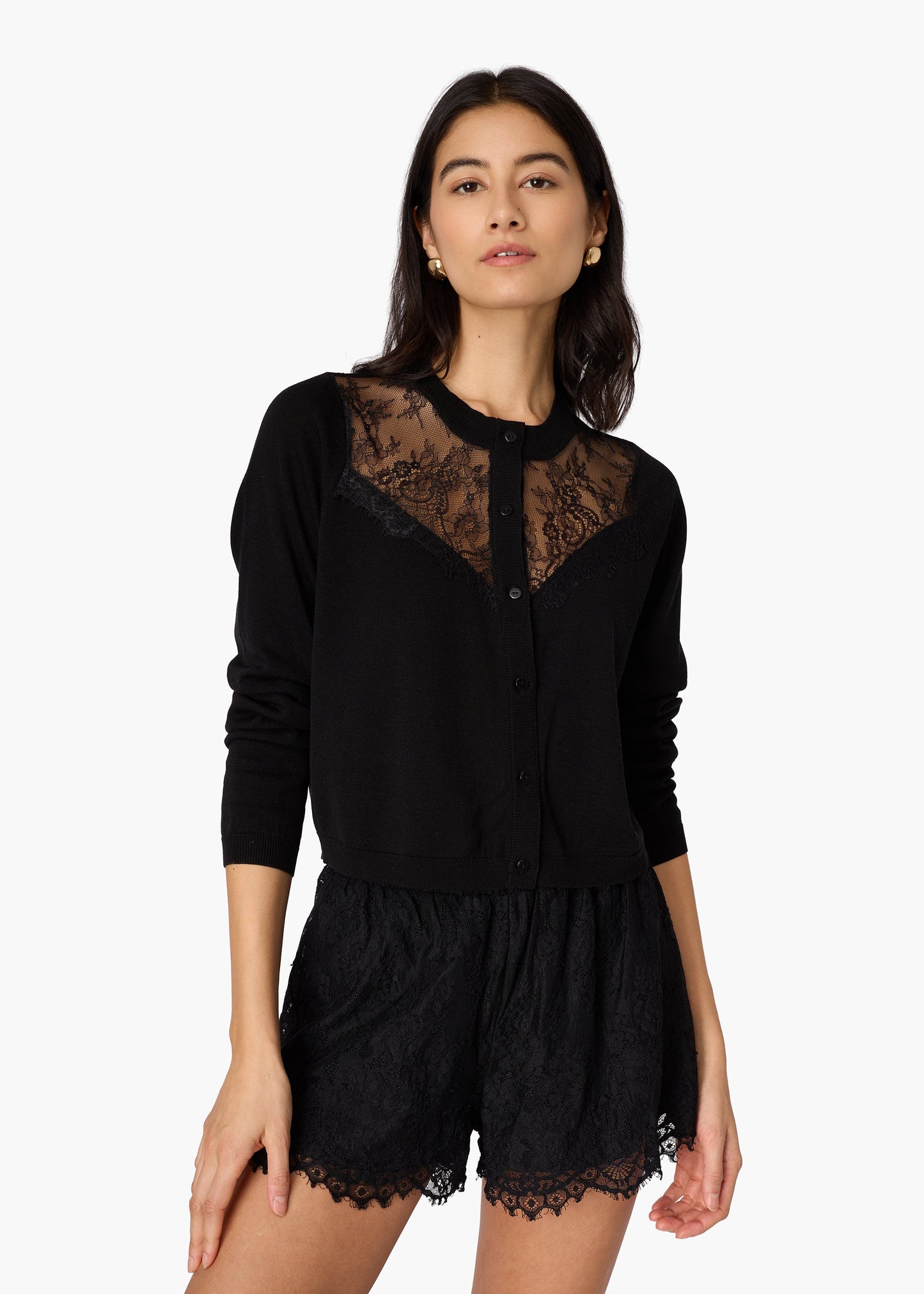 Mirah Lace Mini Short Black