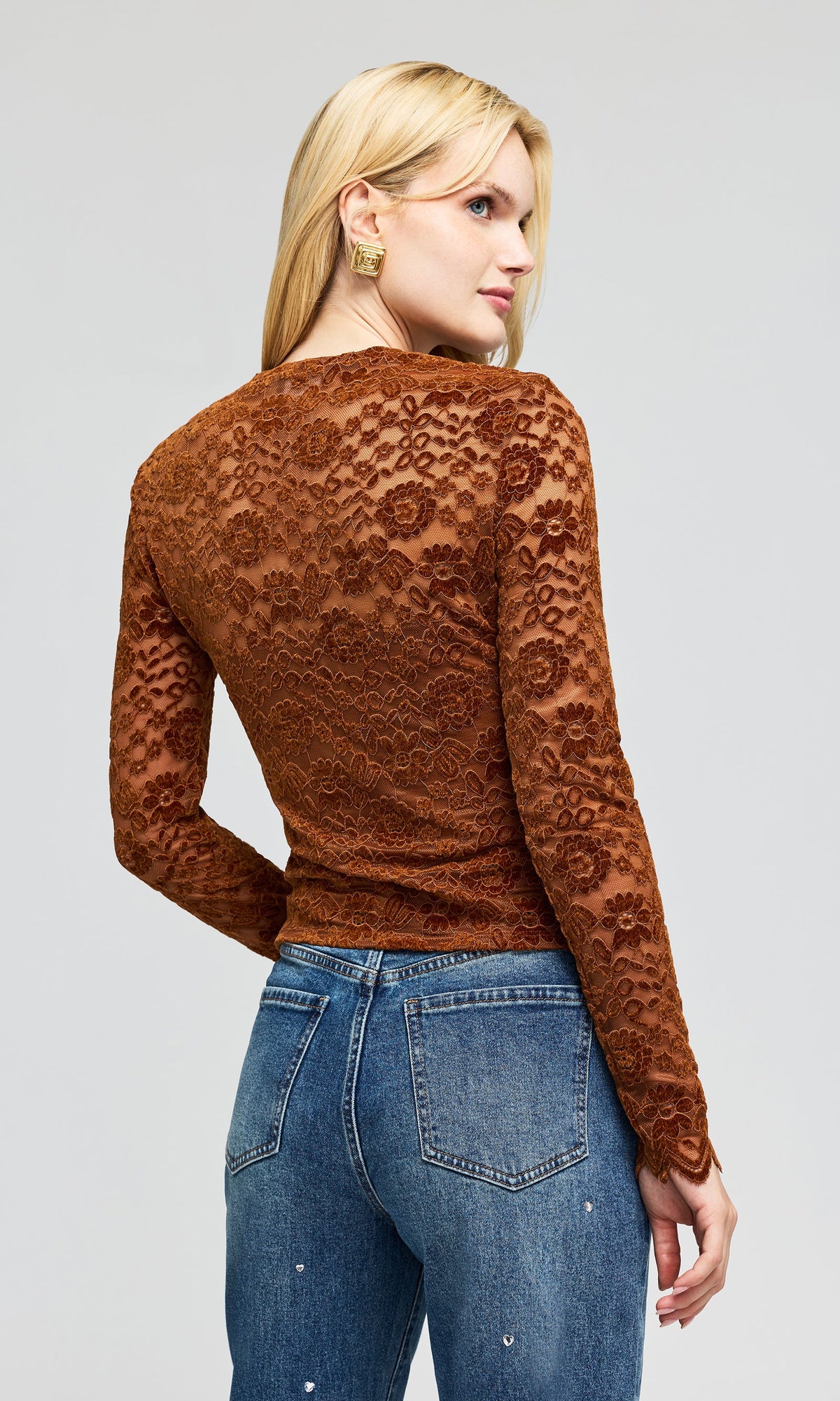 Gracie Velvet Lace Top