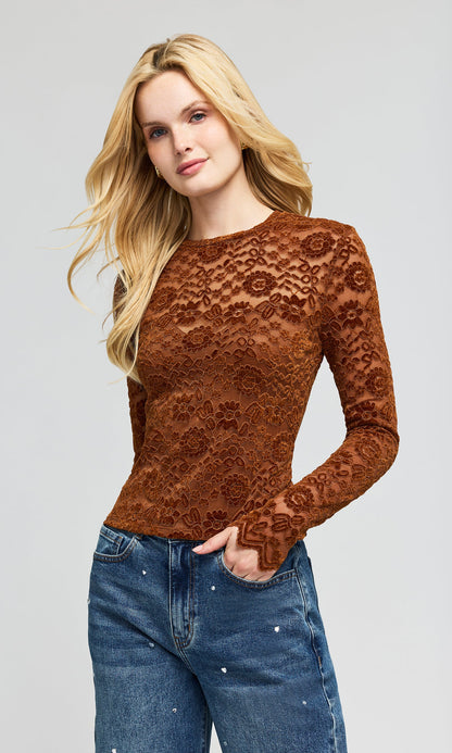 Gracie Velvet Lace Top