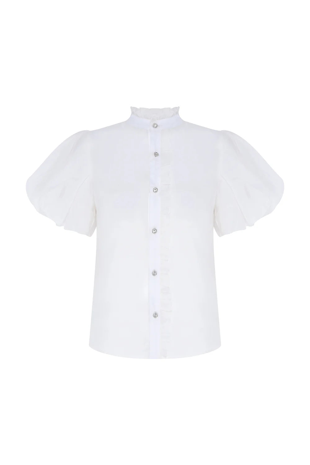 PatBo - Taffeta Bloom Shirt in Off White