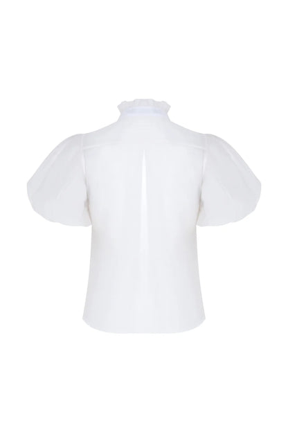 PatBo - Taffeta Bloom Shirt in Off White
