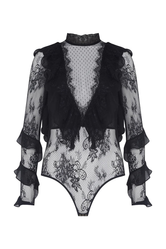 Laila Lace Flutter Bodysuit