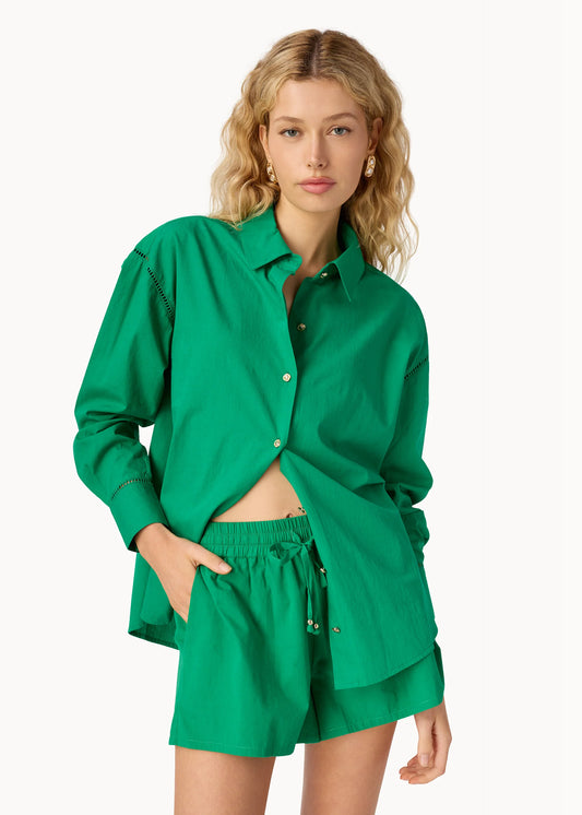 Sumayya Cotton Poplin Top Jade