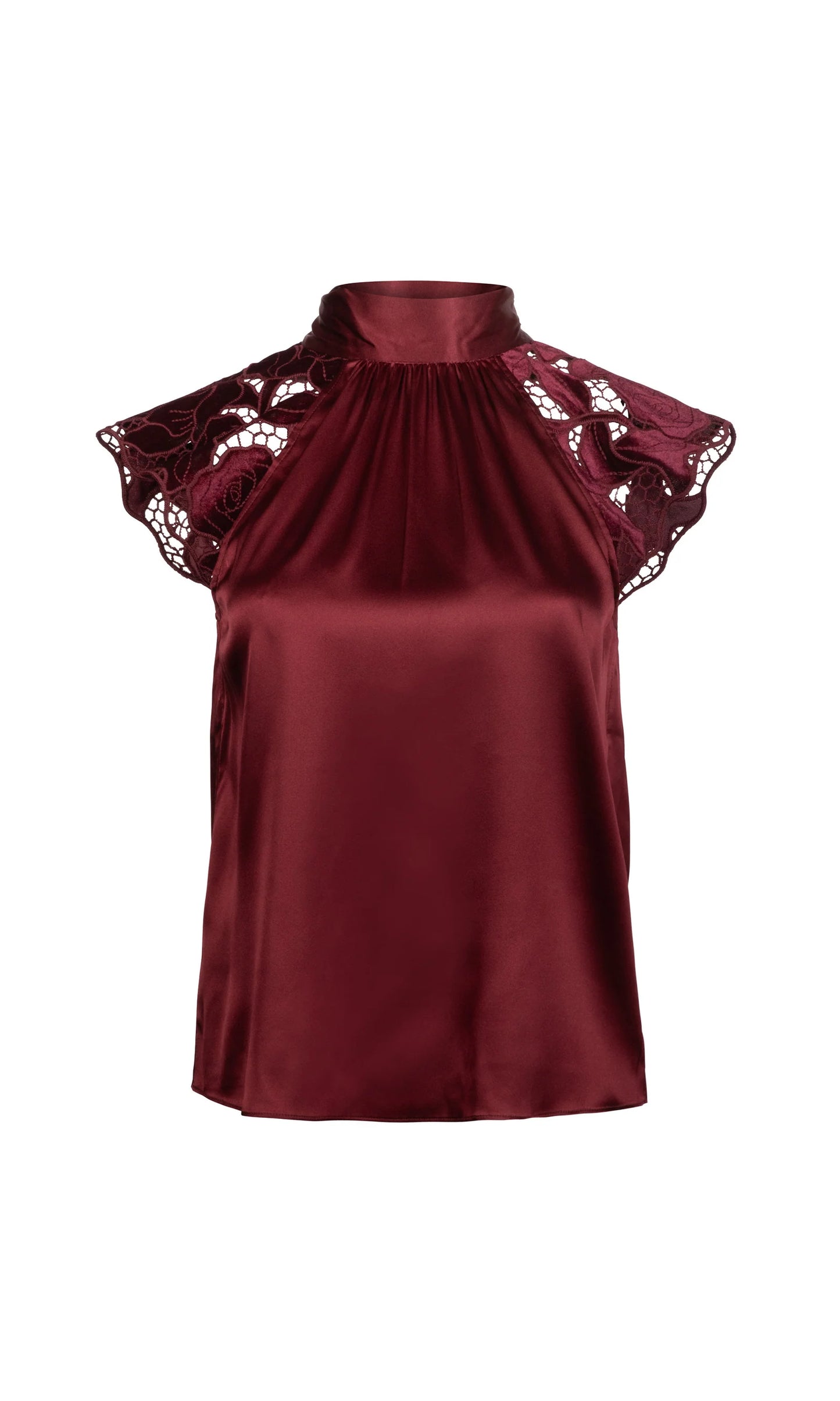 Rachel Velvet Lace Halter Blouse