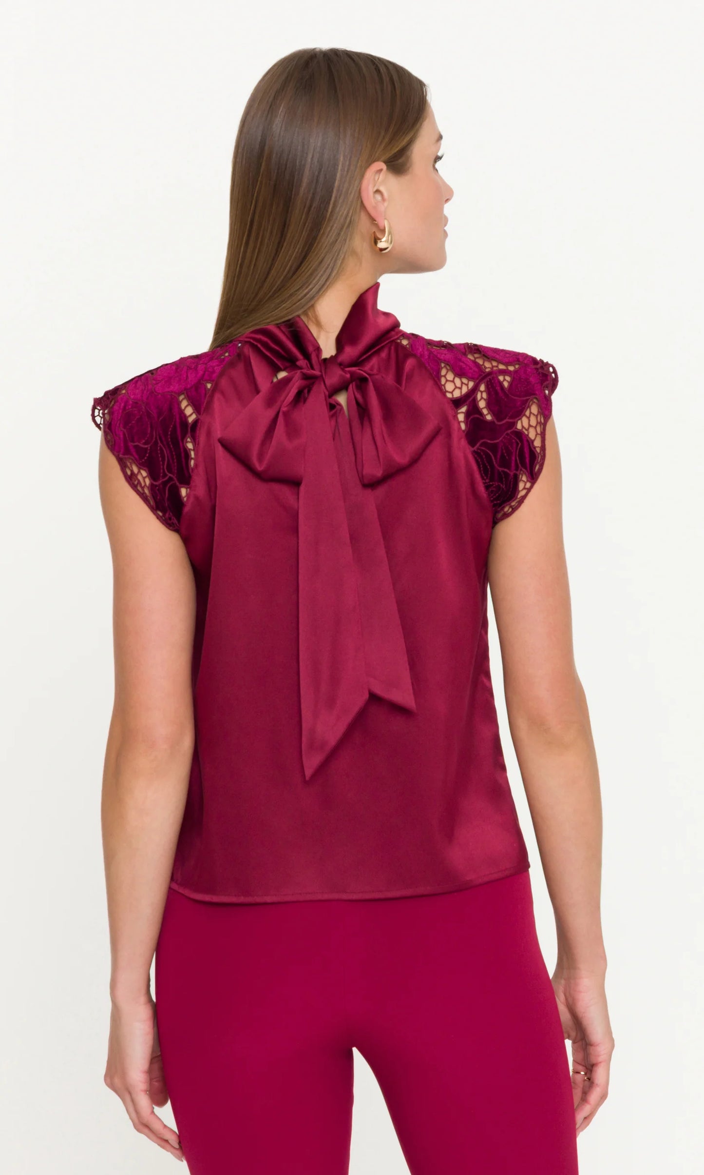 Rachel Velvet Lace Halter Blouse