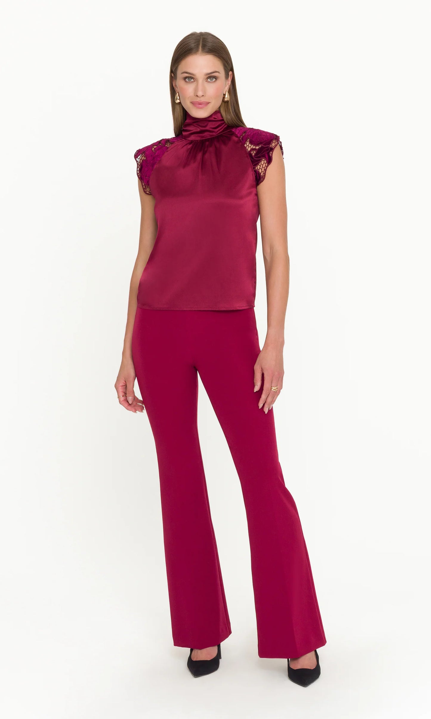 Rachel Velvet Lace Halter Blouse